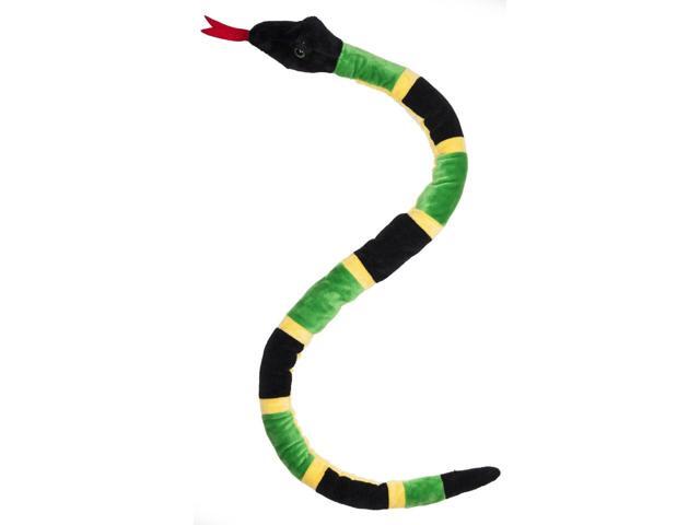 Green Black and Yellow Snake Plush Stuffed Animal Toy - By Ganz, 35'