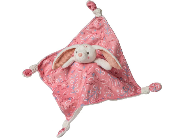 Mary Meyer Stuffed Animal Lovey Security Blanket, 13 x 13-Inches, Bella Bunny