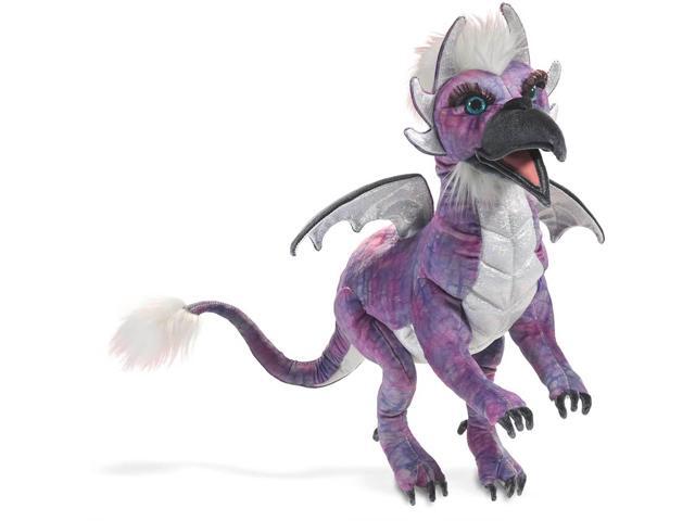 Folkmanis Beaked Dragon Hand Puppet, Purple, 28'