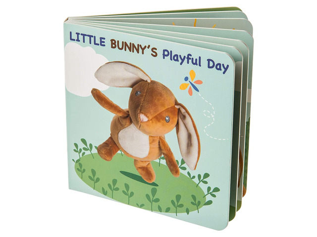 Mary Meyer Leika Baby Board Book, 6 x 6-Inches, Little Bunny