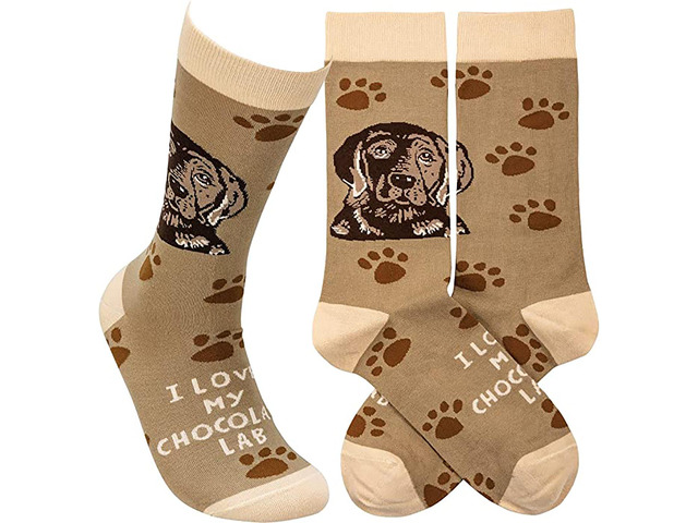 Primitives by Kathy 113733 - I Love My Chocolate Lab Socks