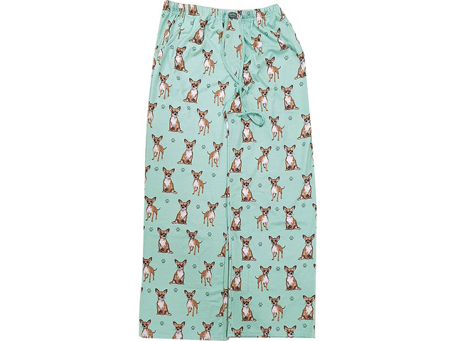 Chihuahua Unisex Lightweight Cotton Blend Pajama Bottoms- X-Large