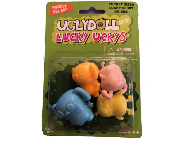 Uglydoll Lucky Uckys 4 Piece Pocket Sized Lucky Spirit Guides, 1.5' #93075