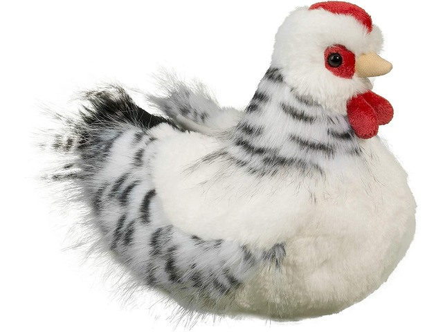 Douglas Salty Black & White Hen Chicken Plush Stuffed Animal, 9'