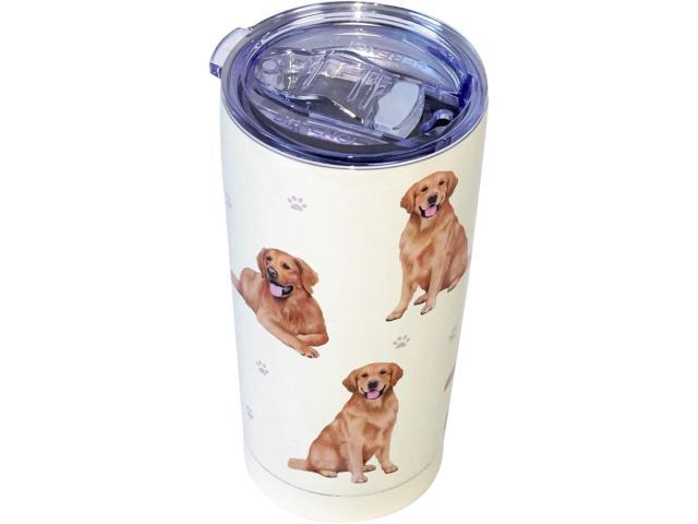 Serengeti 20 Oz Golden Retriever Dog Stainless Steel Tumbler w Spill Proof Lid