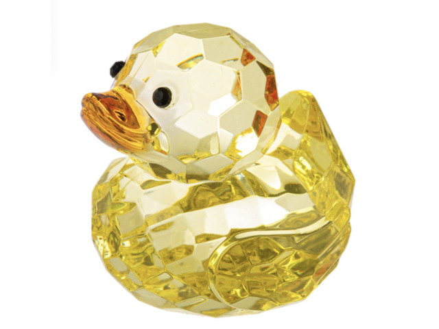 Crystal Expressions Ganz Acrylic Sweet Yellow Duck Figurine, 2.5' high
