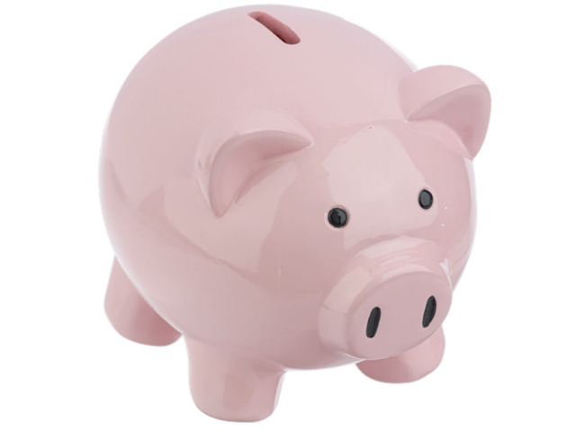 Ganz Pink Pig Money Bank, 6-inch Length, Pink, BG4658
