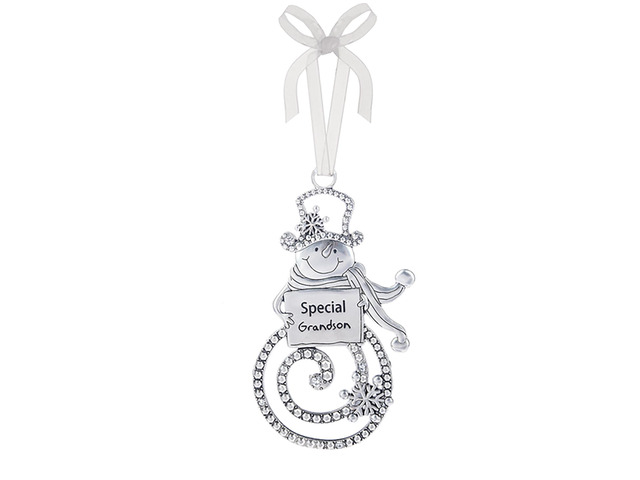 Ganz Ornament - Special Grandson - Silver