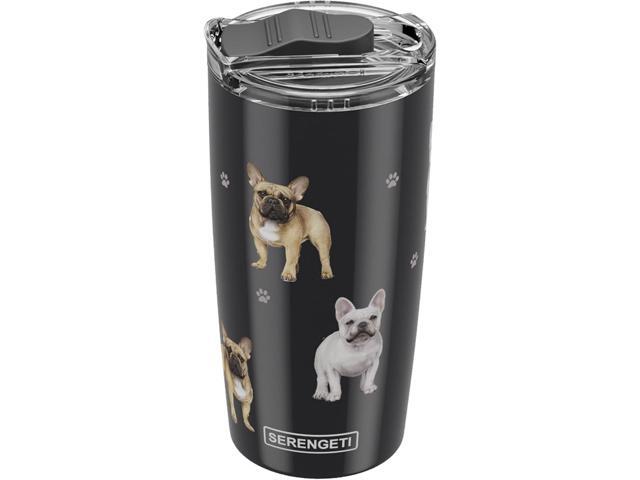Serengeti 20 Oz French Bulldog Dog Stainless Steel Tumbler with Spill Proof Lid