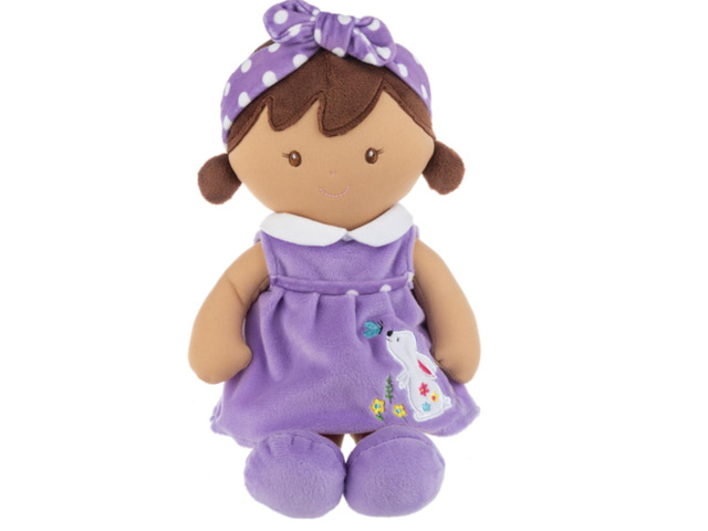 Baby Ganz Tulip Baby Doll with Purple Outfit Plush Stuffed Animal, 12.5'