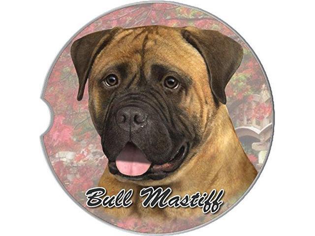 ES Pets Absorbent Stoneware Car Cup Holder Coaster, Bullmastiff