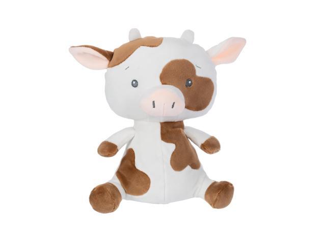 Baby Ganz Cuddle-Me Brown & White Cow with Rattle Plush Stuffed Animal Toy, 9'