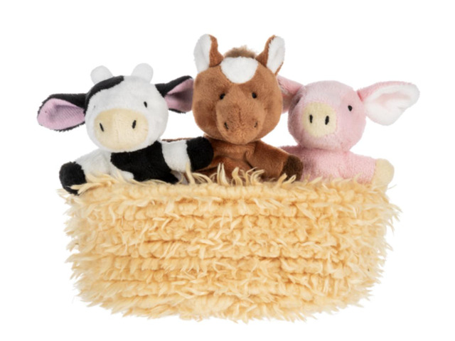 Baby Ganz Farm Cow, Pig, Horse Learn & Play Peekaboo & Counting Plush, 4-Pc Set