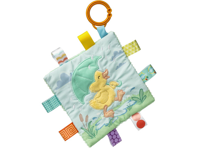 Taggies Crinkle Me Activity Toy w/ Squeaker and Tags, 6 in, Yellow Dunkin Duck