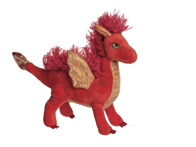 Mary Meyer Stuffed Animal Soft Toy Sparkler Dragon, 7-Inches (Red)