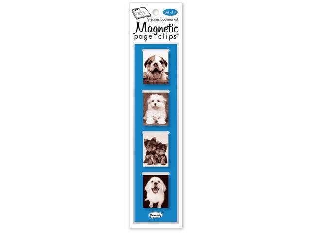 Happy Puppy Mini Photo Magnetic Page Clips Set of 4 By Re-marks (Bulldog pup))