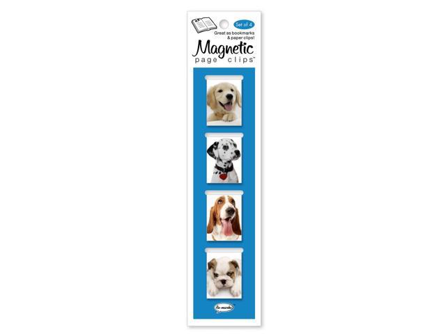 Puppy Dalmatian, Basset Mini Photo Magnetic Page Clips Set of 4 By Re-marks