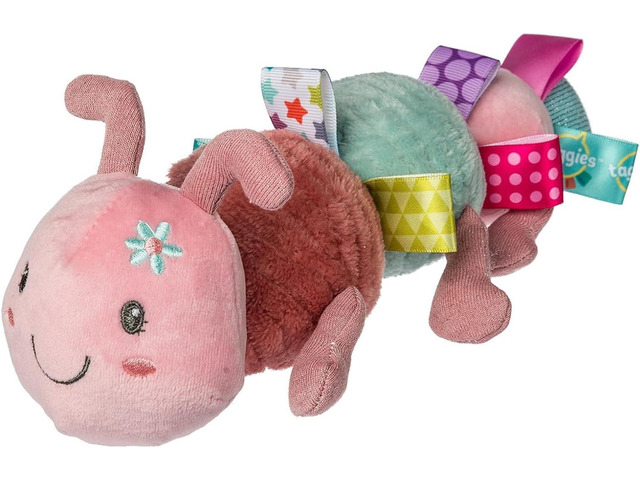 Mary Meyer Taggies Stuffed Animal Soft Toy with Tags, 11', Camilla Caterpillar