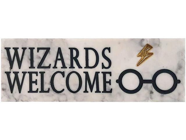 Spoontiques Wizards Welcome Decorative Sign, 7.75'