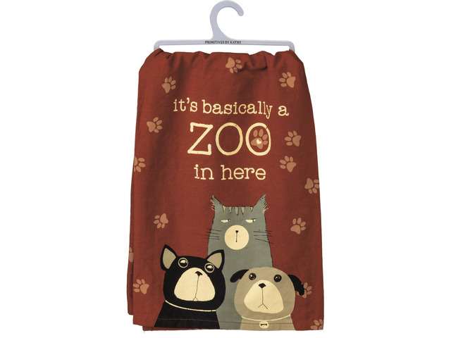 Primitives by Kathy Dish Towel - It's Basically A Zoo in Here