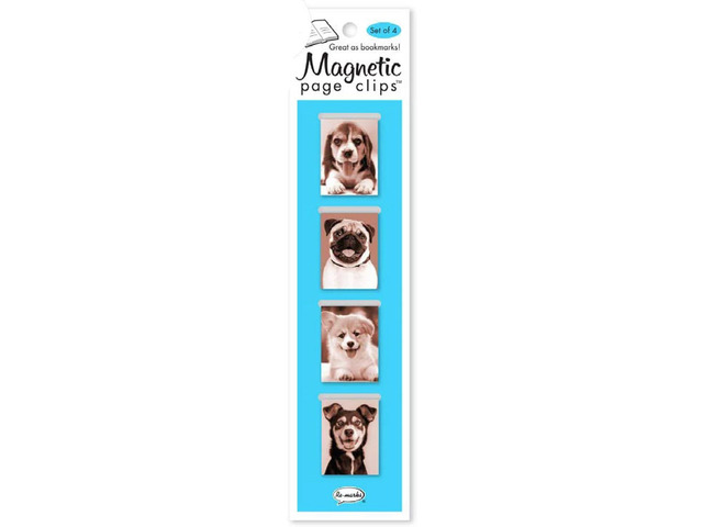 Re-marks Puppy Smile Beagle Mini Photo Sepia Tone Magnetic Page Clips Set of 4