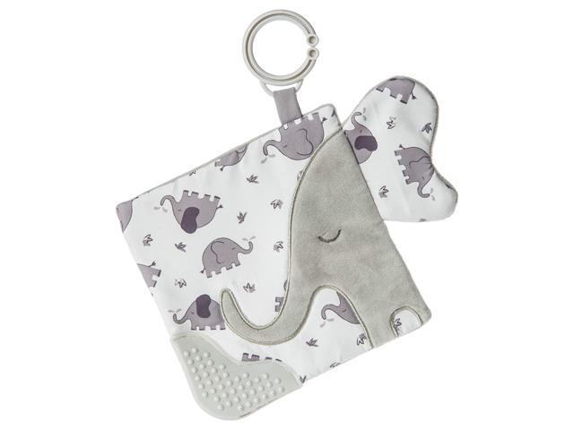 Mary Meyer Afrique Crinkle Teether Toy with Baby Paper and Squeaker, 6 x 6-Inches, Elephant