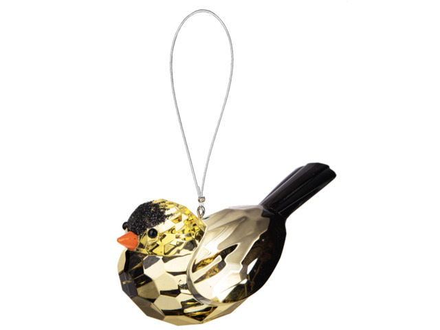 Ganz Crystal Expressions Acrylic Gold Finch Bird Ornament, 3 1/4 inches