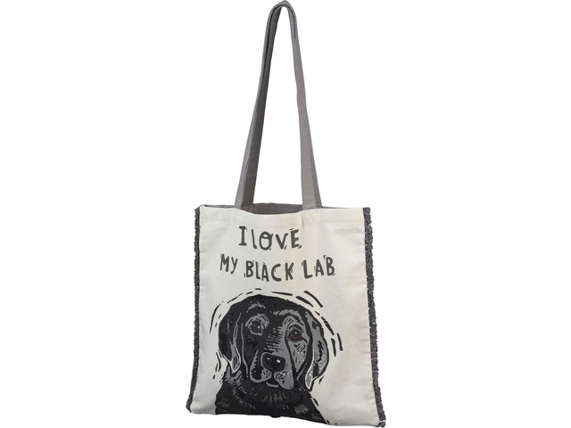 Primitives By Kathy Market Shopping Tote - I Love My Black Lab