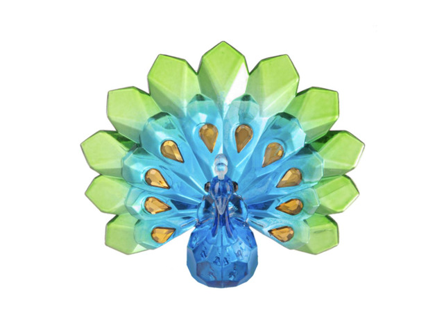 Ganz Crystal Expressions Decorative Peacock Figurine, Blue & Green Acrylic Gems