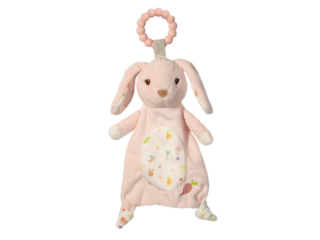 Douglas Parsnip Pink Bunny Teether Plush Stuffed Animal Toy, 10'