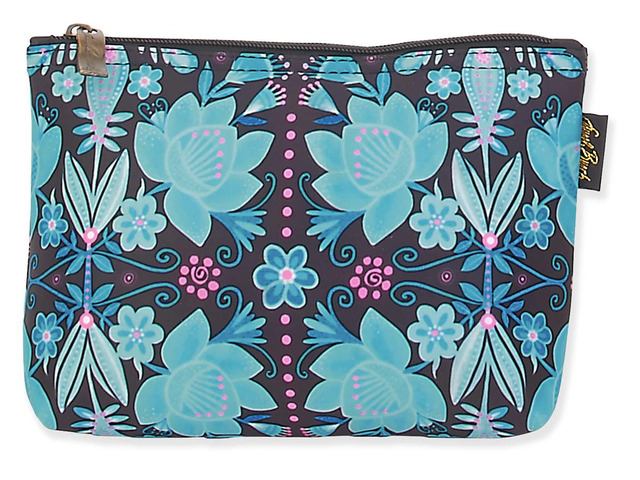 Sun N Sand Laurel Burch Fiesta Blue Floral Wristlet, 8' x 1' x 5.5'