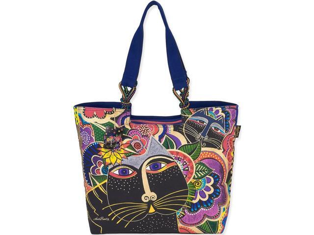 Laurel Burch Shoulder Tote, 21 by 5 by 15-Inch, Carlotta's Cats