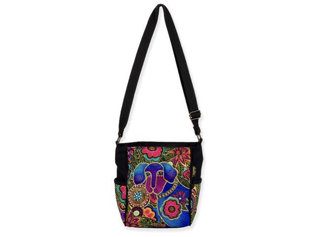 Laurel Burch Astra Bleu Pup Dog Crossbody Bag Adjustable Strap, 9' x 4' x 9'
