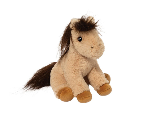 Douglas Mini Buckie Buckskin Tan Horse Plush Stuffed Animal, 6' sitting