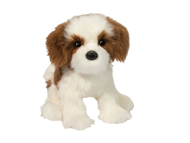 Douglas Toys Farren Shih Tzu Brown and White Plush Stuffed Animal Toy, 11'
