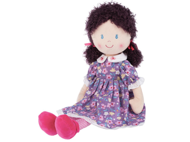 Ganz Florence Rag Doll with Brown Curly Hair, 20' H