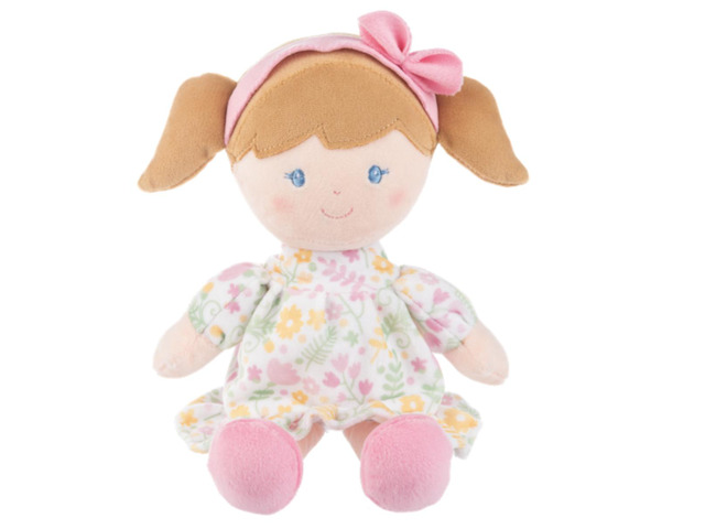 Ganz Pink Stuffed Primrose Baby Doll Plush Toy with Soft Rattle, 9'
