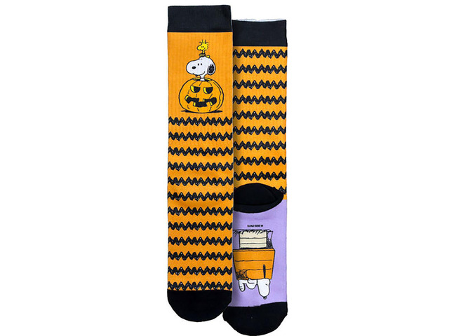 Spoontiques Peanuts Halloween Crew Socks - SHOE SIZE (5-10 Men) (7-12 women)