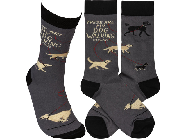 Primitives by Kathy Socks - These Are My Dog Walking Colorfully Printed Socks