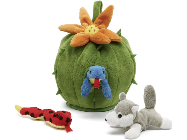 Unipak Cactus Finger Puppet Plush Stuffed Animal Play House, 10'