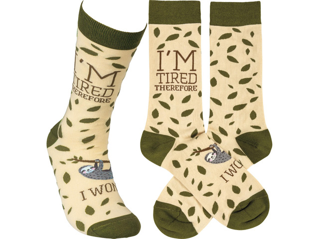 Primitives by Kathy Socks - Sloth - I'm Tired Therefore I Won't