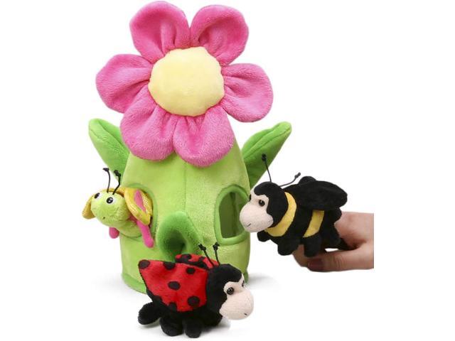 Unipak Pink Flower Finger Puppet Plush Stuffed Animal Play House, 7'