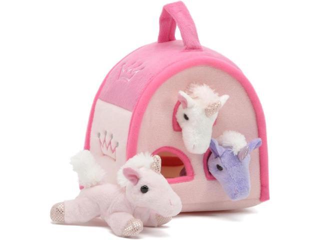 Unipak Pink Unicorn Finger Puppet Plush Stuffed Animal Play House, 7'