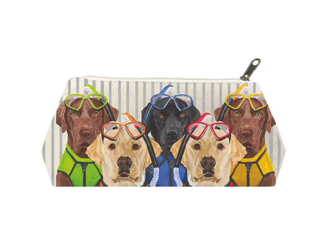 Paperproducts Design The Musketeers Labrador Dogs Cotton Cosmetic Bag (Medium)