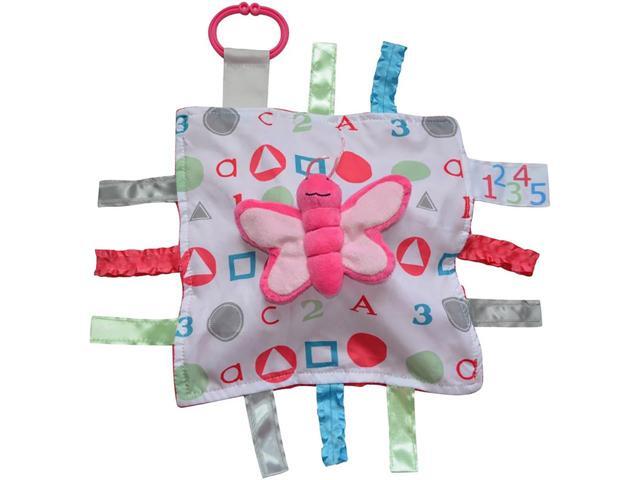 Baby Jack ABC Pink Butterfly Sensory Educational Lovey 10 x 10'