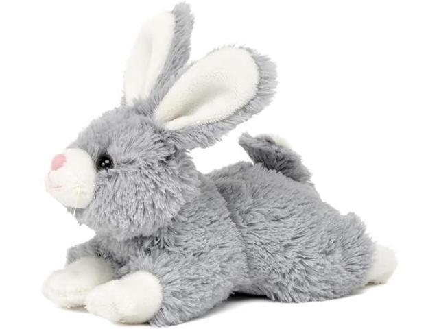 Unipak 1122BUG Handful Bunny Plush Animal Toy, 5-inch Length, Grey