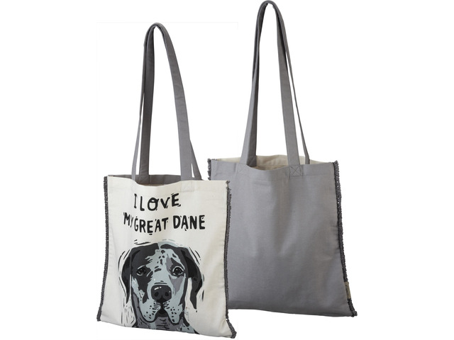 Primitives By Kathy Market Shopping Tote - I Love My Great Dane