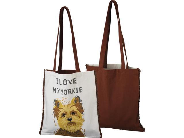 Primitives By Kathy Market Shopping Tote - I Love My Yorkie