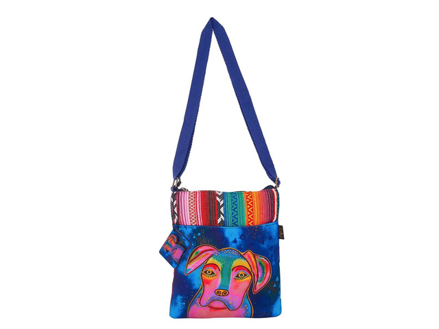 Laurel Burch Woof Dog Small Crossbody Shoulder Bag, 8.5' x 10'