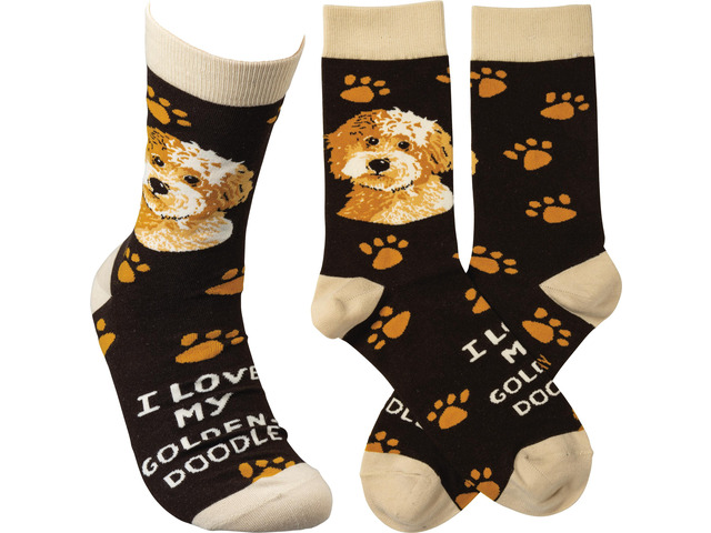 Primitives By Kathy Socks - I Love My Goldendoodle